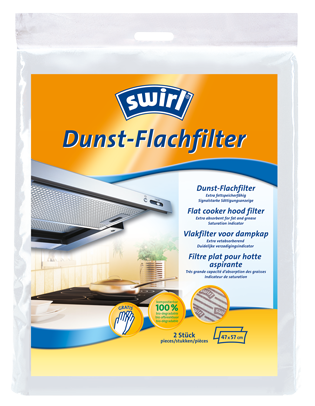 Swirl® flat cooker hood filter